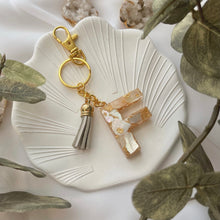 Load image into Gallery viewer, Moonstone “F” Keychain