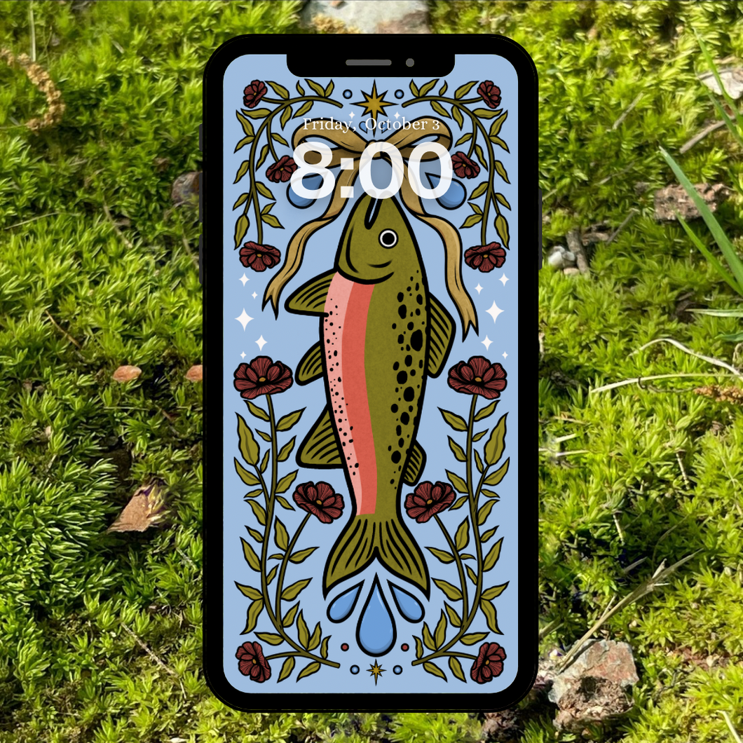 Gone Fishing Phone Wallpaper (Digital Download)