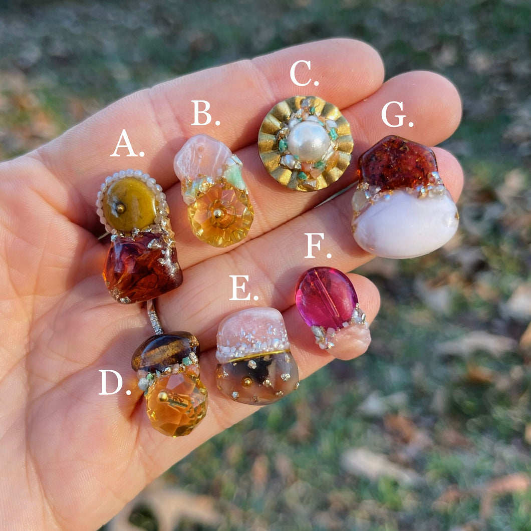 Vintage Beaded Studs