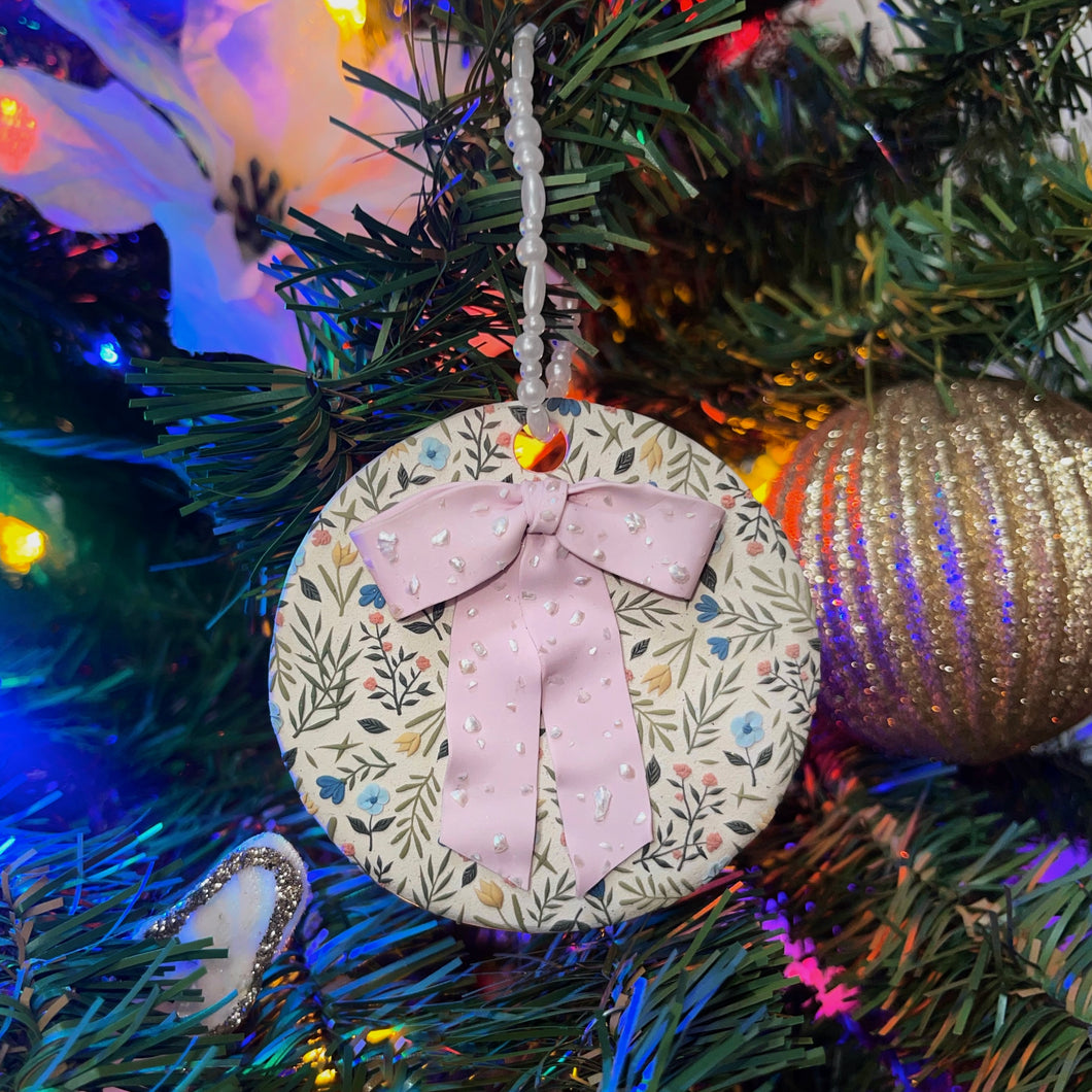 Bliss Bow Ornament | OOAK