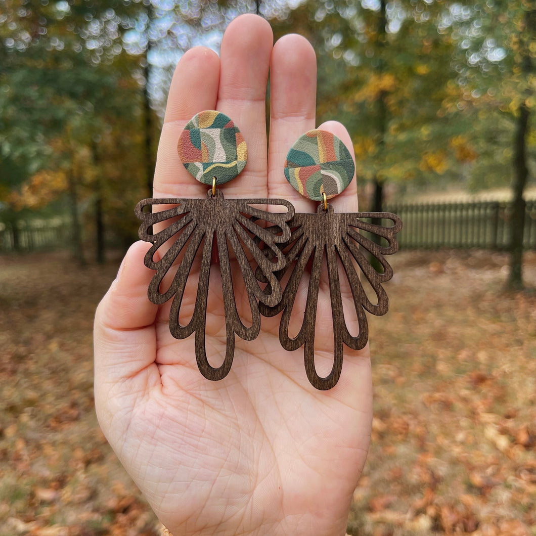 Autumnal Flow Wooden Dangles